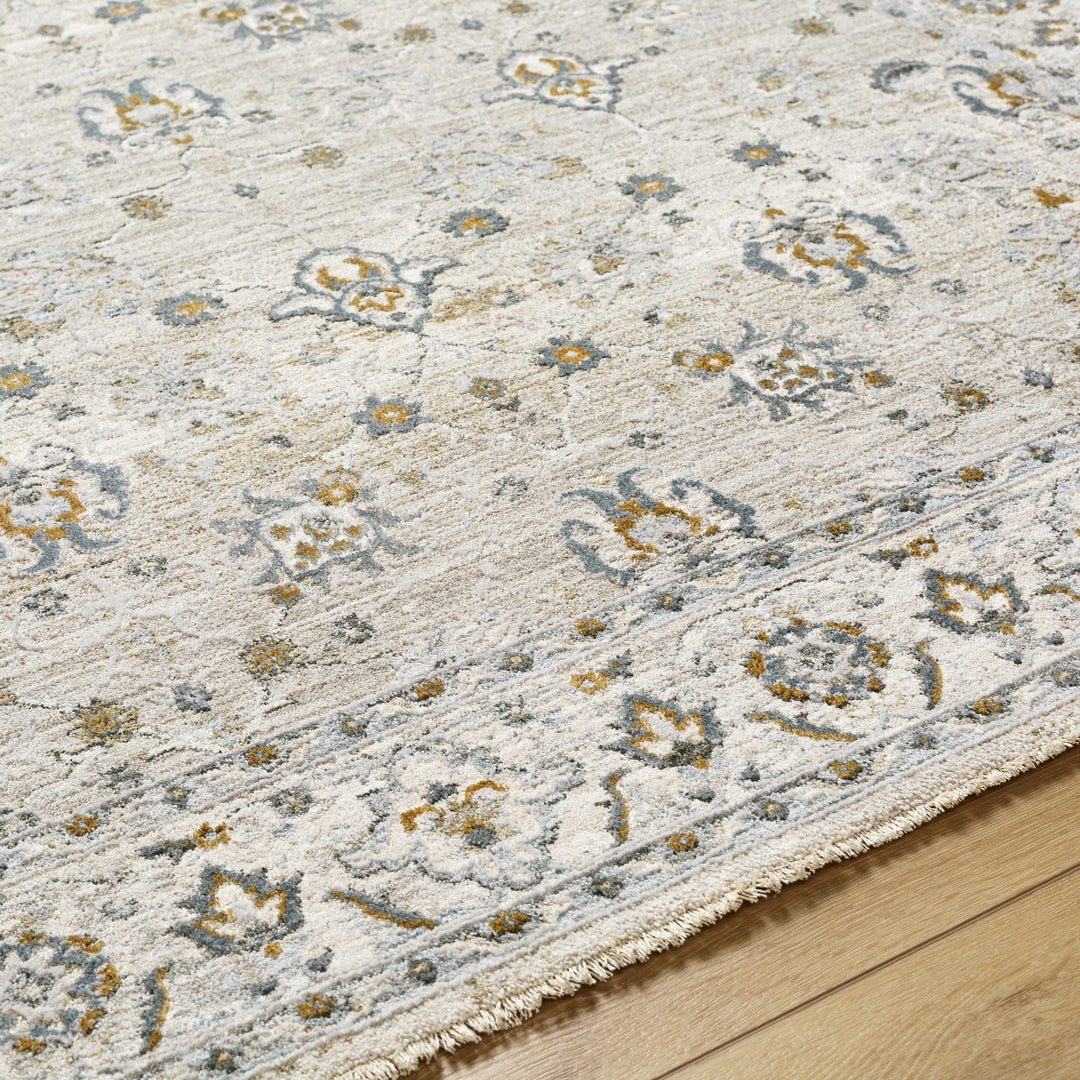 Amaru Beige And Olive Traditional Floral design Rug
