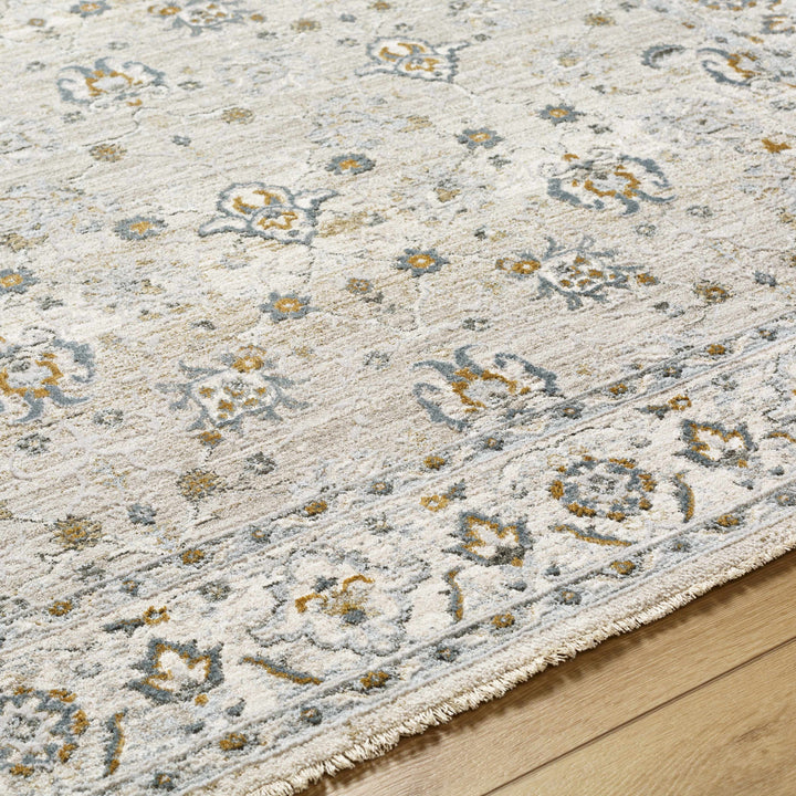 Amaru Beige And Olive Traditional Floral design Rug