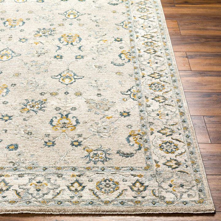 Amaru Beige And Olive Traditional Floral design Rug