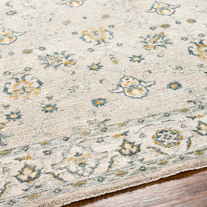 Amaru Beige And Olive Traditional Floral design Rug