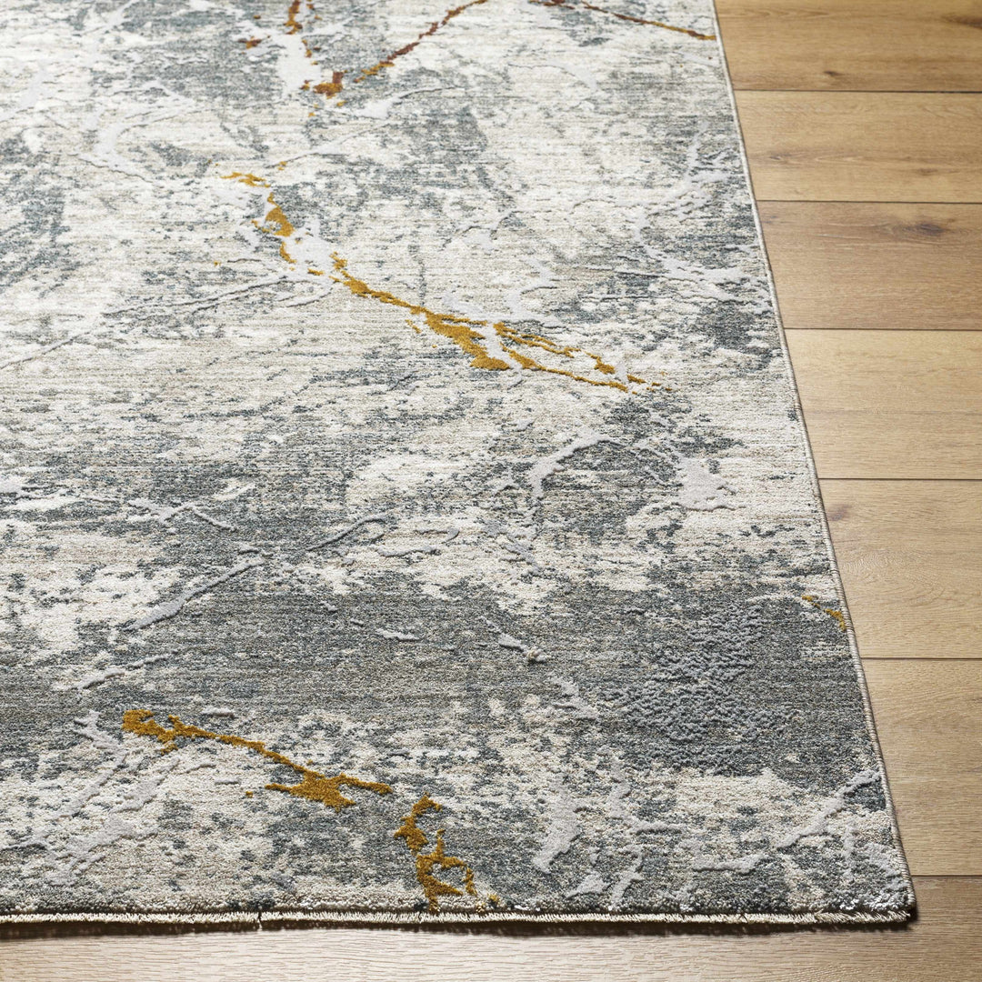 Asena Modern Abstact Design Gray And Beige Rug