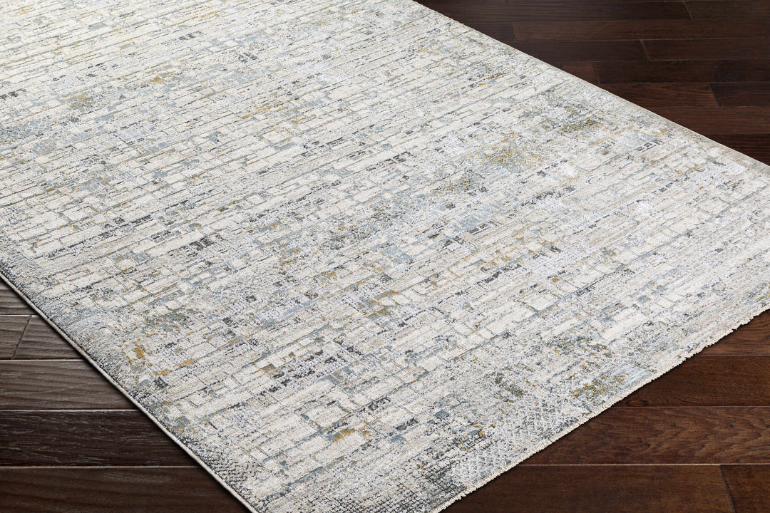 Chaka Modern Abstract Design Beige And Teal Area Rug