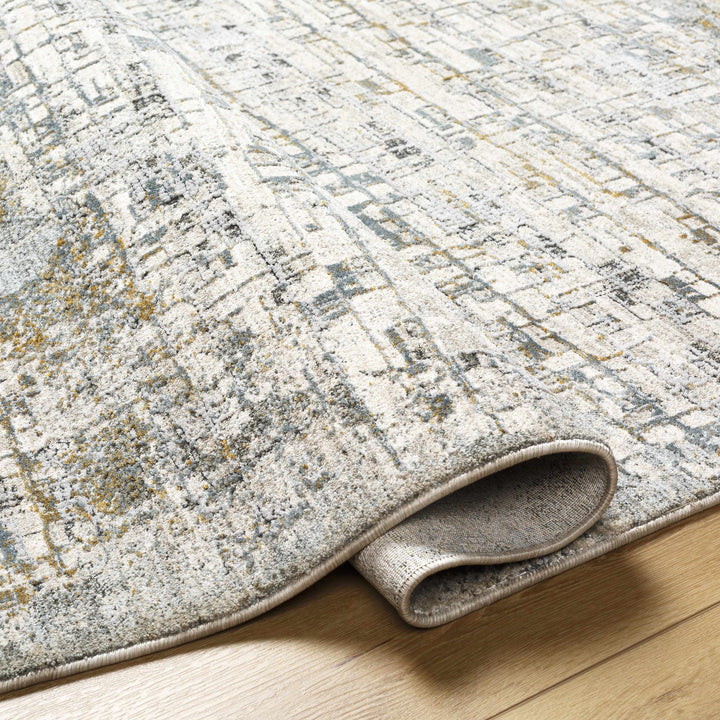 Chaka Modern Abstract Design Beige And Teal Area Rug
