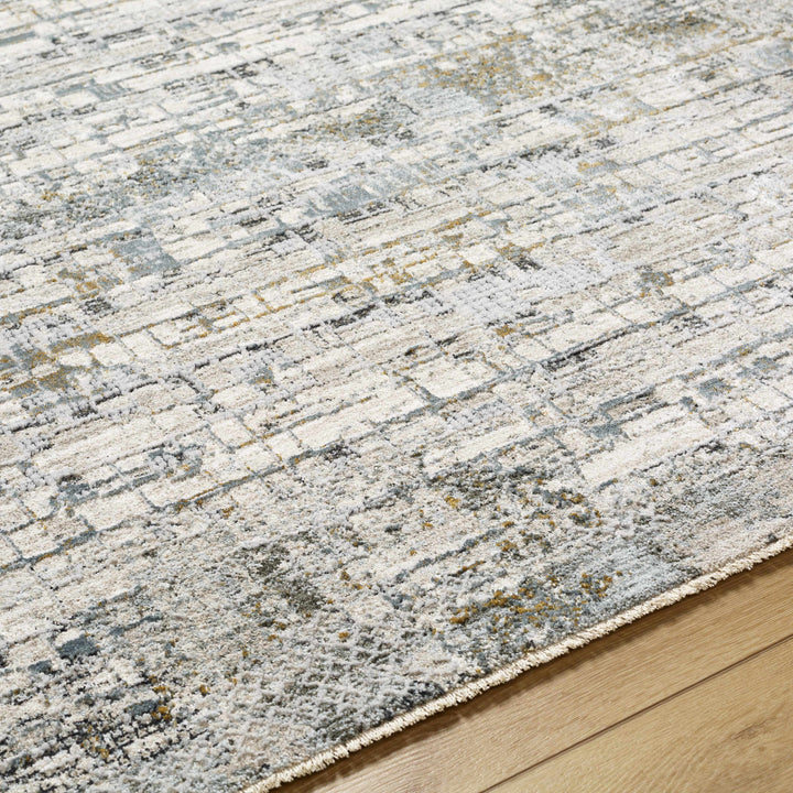 Chaka Modern Abstract Design Beige And Teal Area Rug