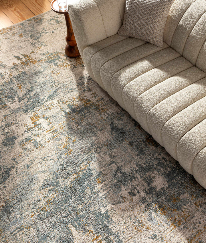 Chaya Modern Abstract Design Beige And Gray Rug
