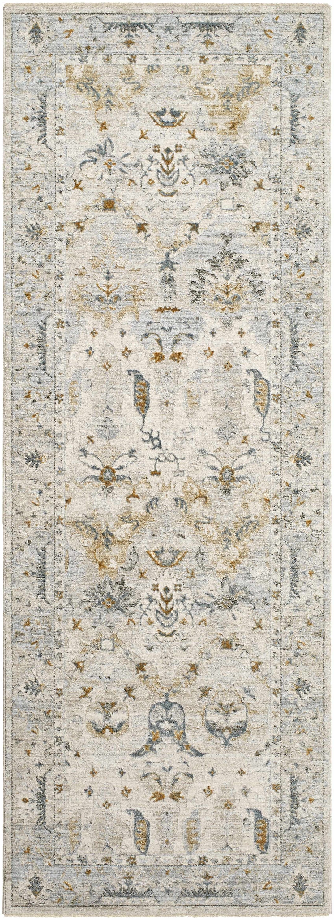 Emile Traditional Style Beige And Teal Rug
