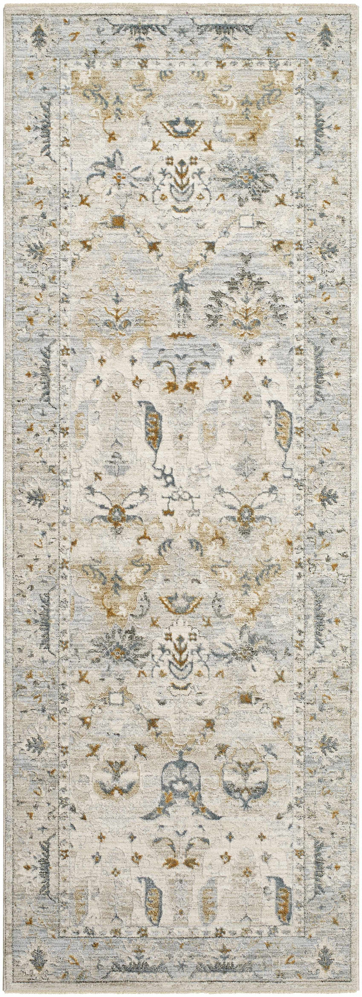 Emile Traditional Style Beige And Teal Rug