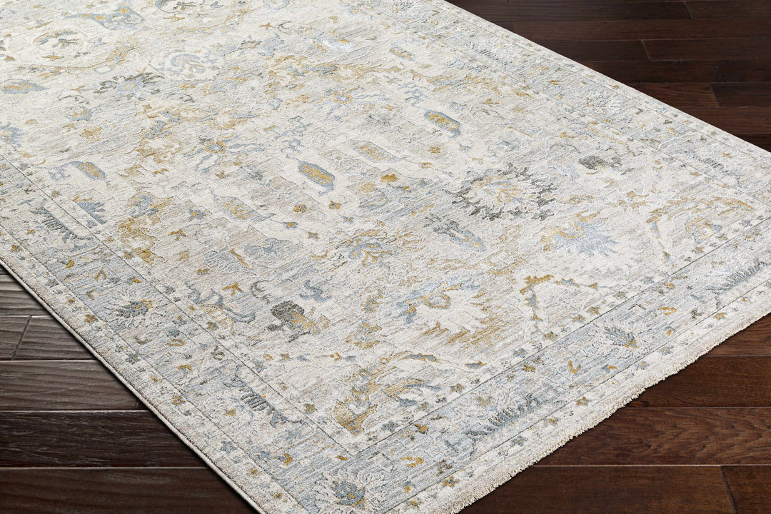 Emile Traditional Style Beige And Teal Rug