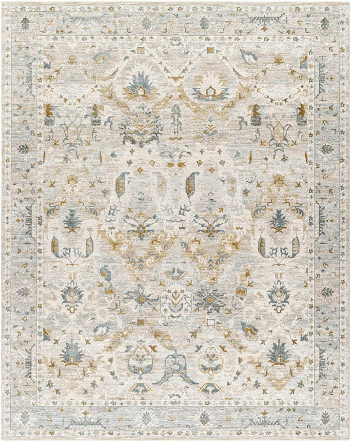 Emile Traditional Style Beige And Teal Rug