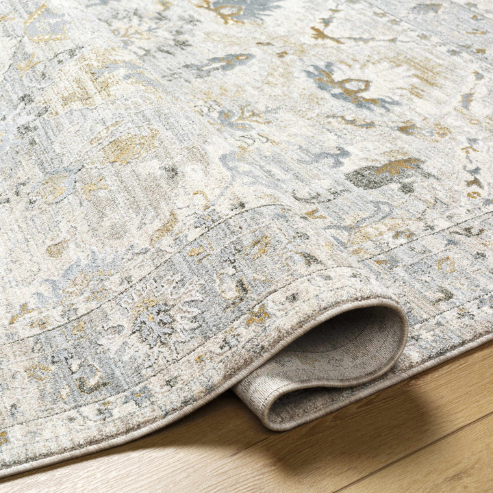 Emile Traditional Style Beige And Teal Rug