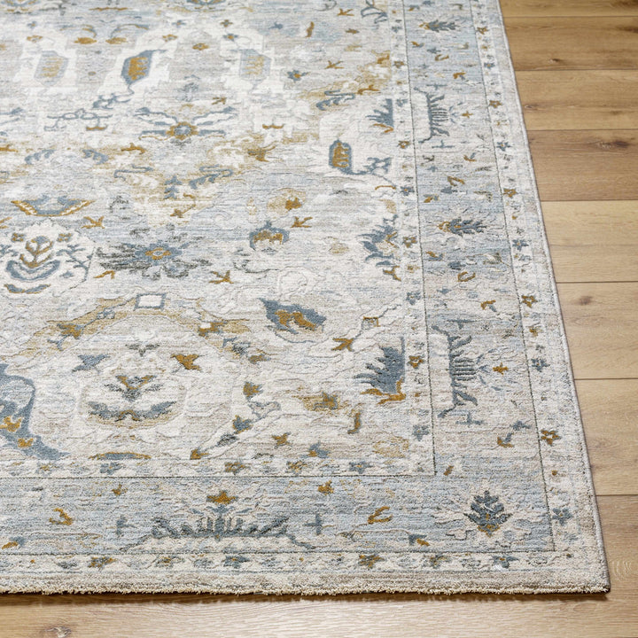 Emile Traditional Style Beige And Teal Rug