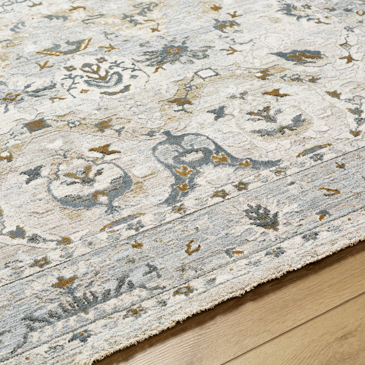 Emile Traditional Style Beige And Teal Rug