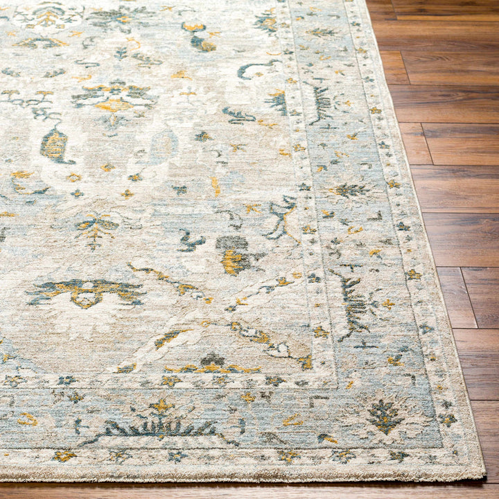Emile Traditional Style Beige And Teal Rug
