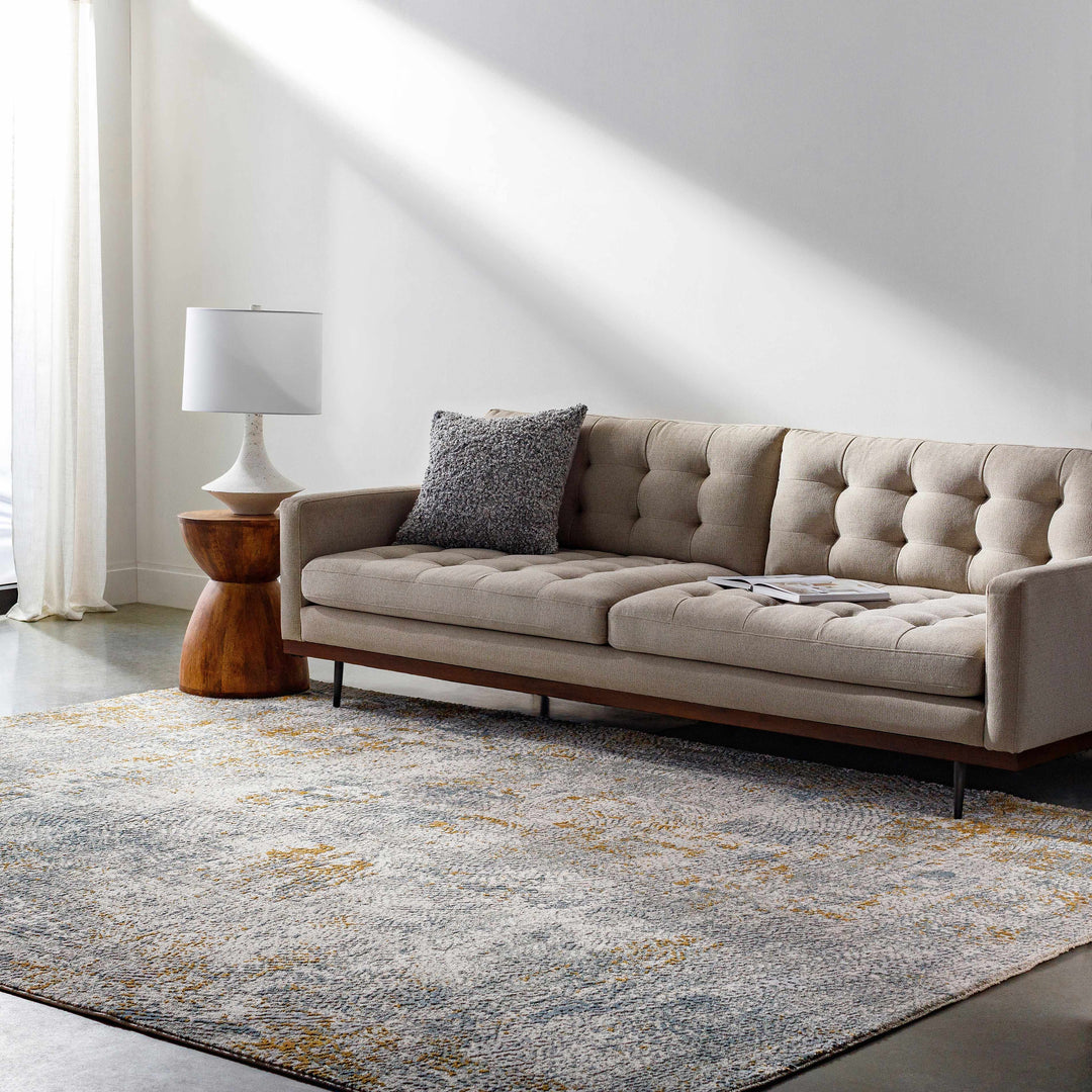 Fleur Modern Abstract Design Gray And Brown Rug
