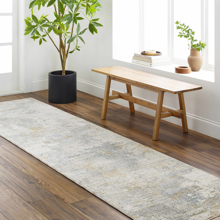 Gryta Contemporary Abstract Style Gray And Beige Rug