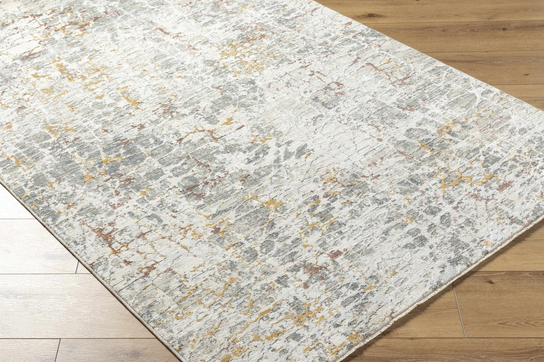 Kasim Gray Contemporary Abstract Design Rug