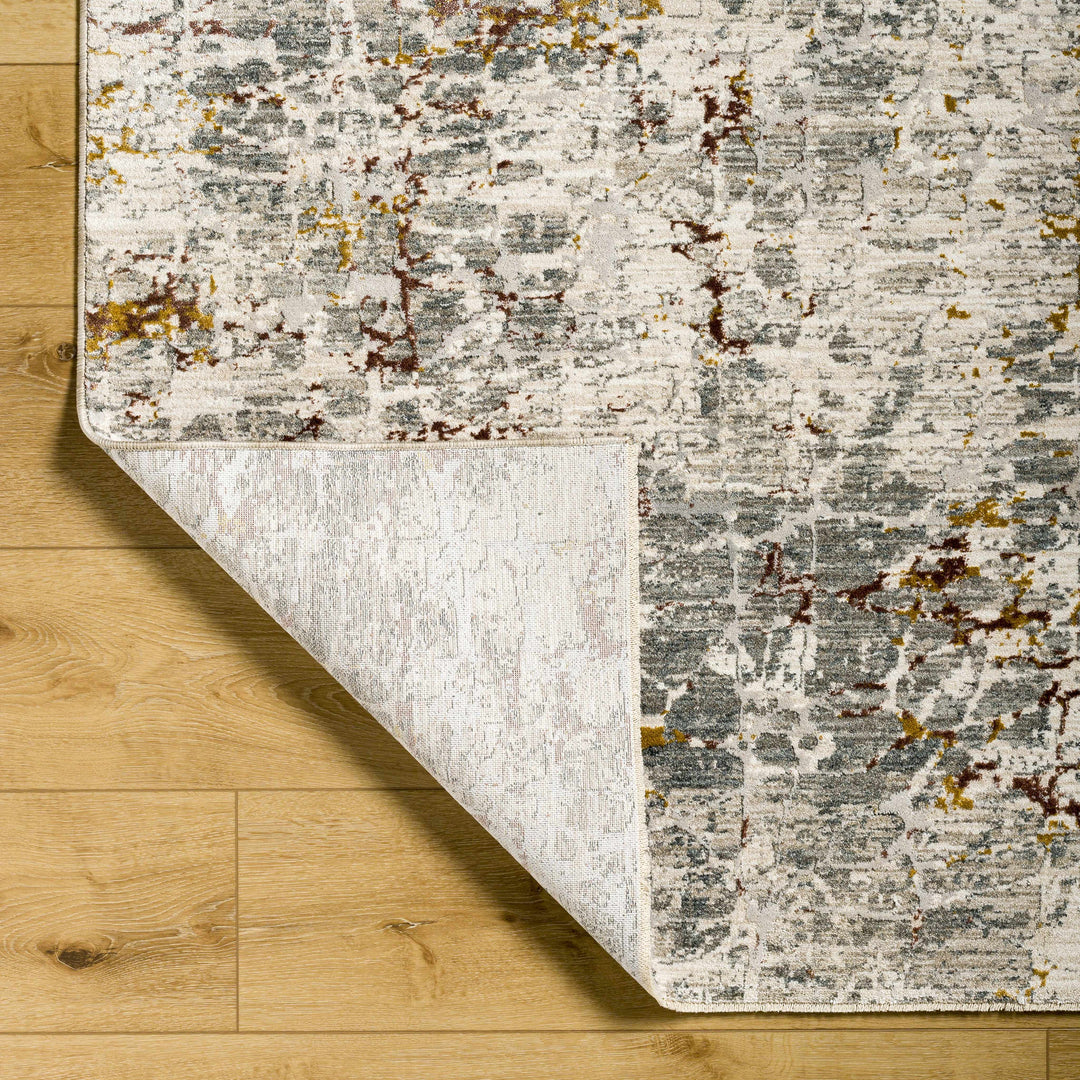 Kasim Gray Contemporary Abstract Design Rug