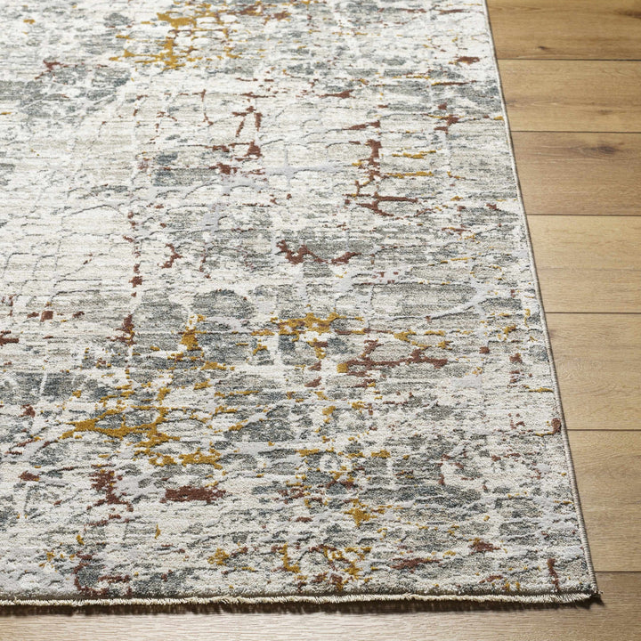 Kasim Gray Contemporary Abstract Design Rug
