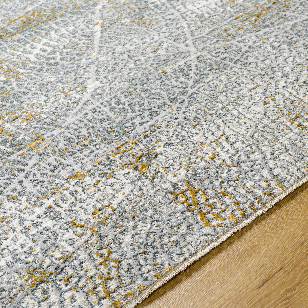Mila Contemporary Abstract Design Gray Rug