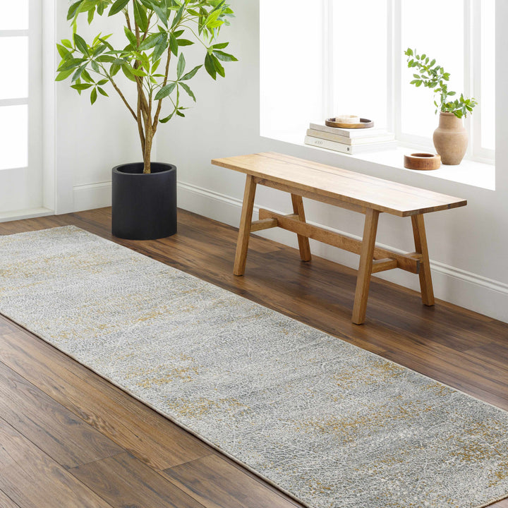 Mila Contemporary Abstract Design Gray Rug
