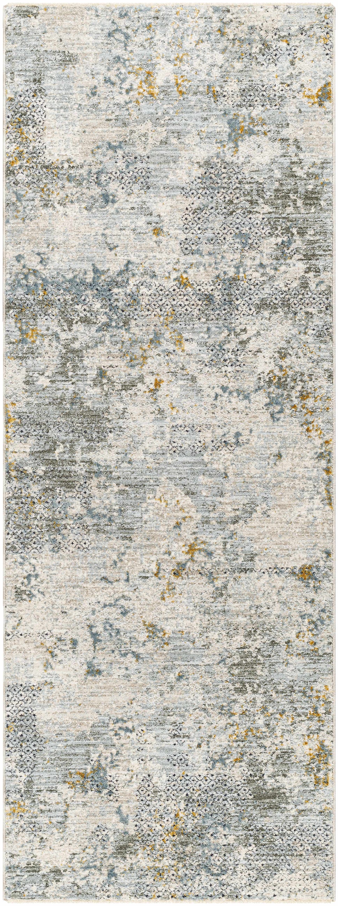 Pizi Modern Abstract Design Beige And Teal Rug