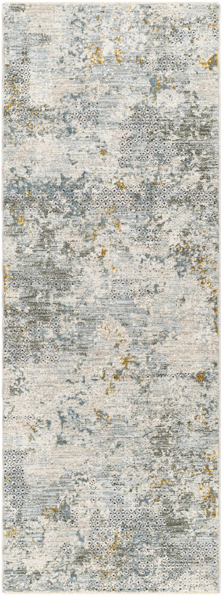 Pizi Modern Abstract Design Beige And Teal Rug