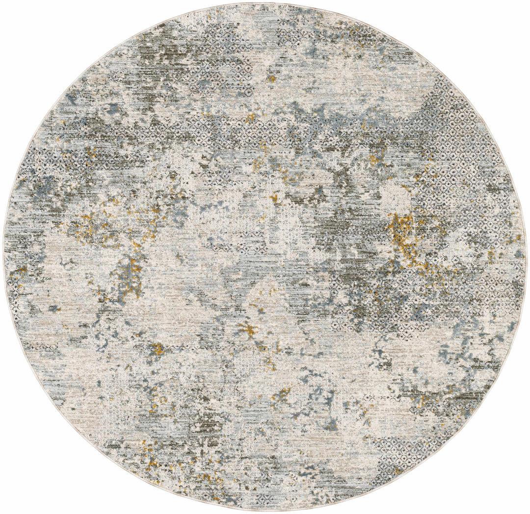 Pizi Modern Abstract Design Beige And Teal Rug