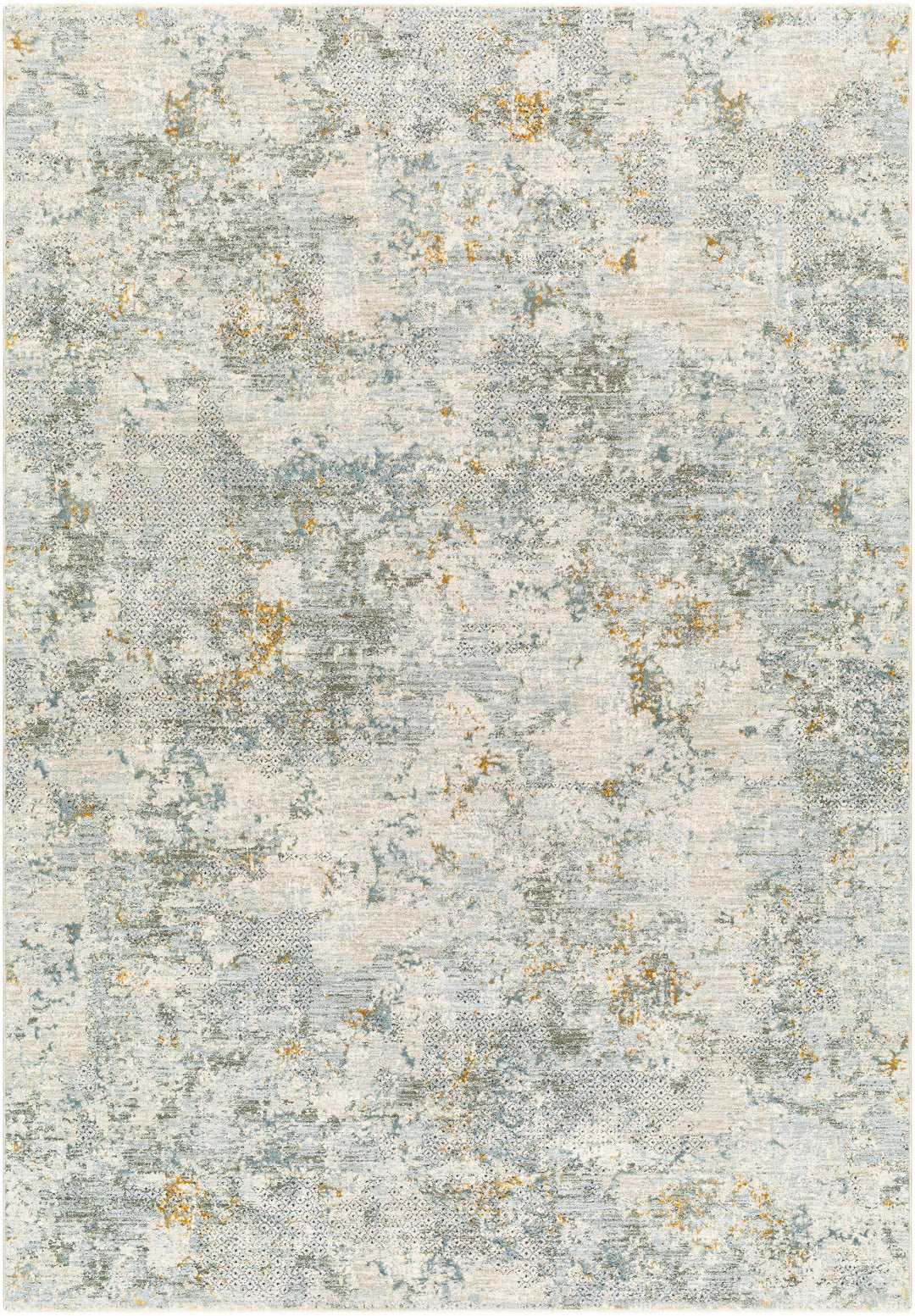 Pizi Modern Abstract Design Beige And Teal Rug