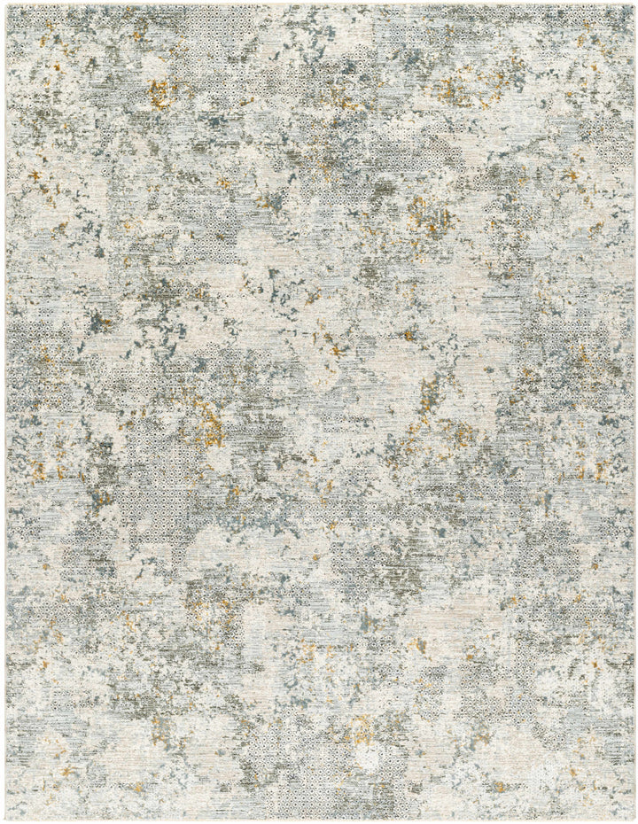 Pizi Modern Abstract Design Beige And Teal Rug