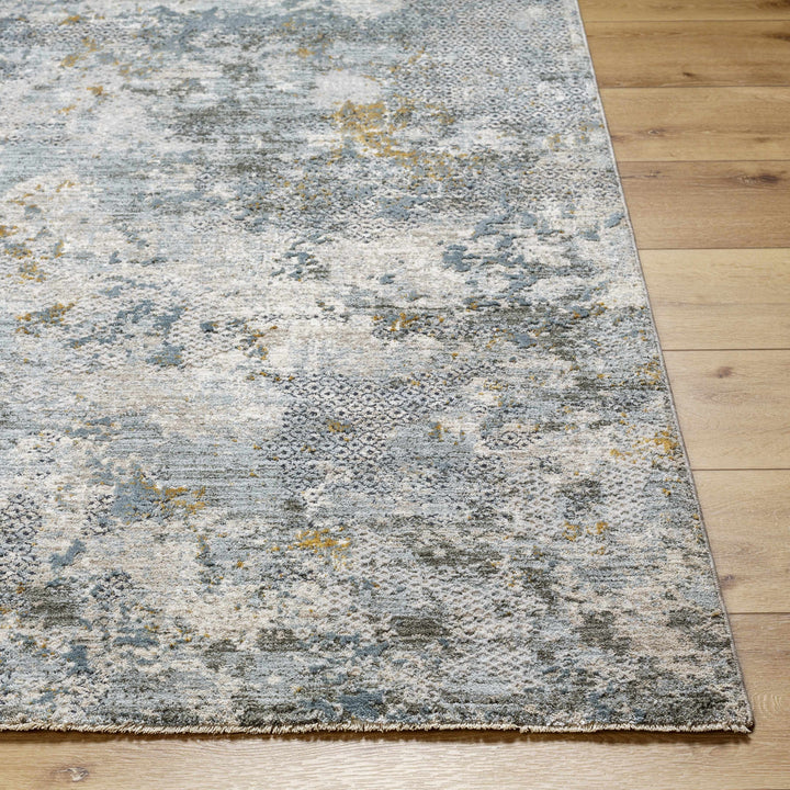 Pizi Modern Abstract Design Beige And Teal Rug