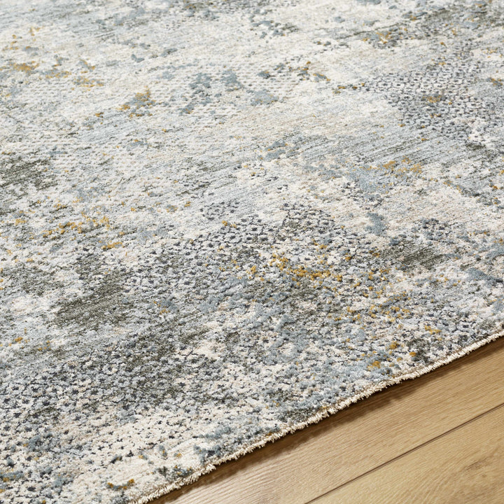 Pizi Modern Abstract Design Beige And Teal Rug