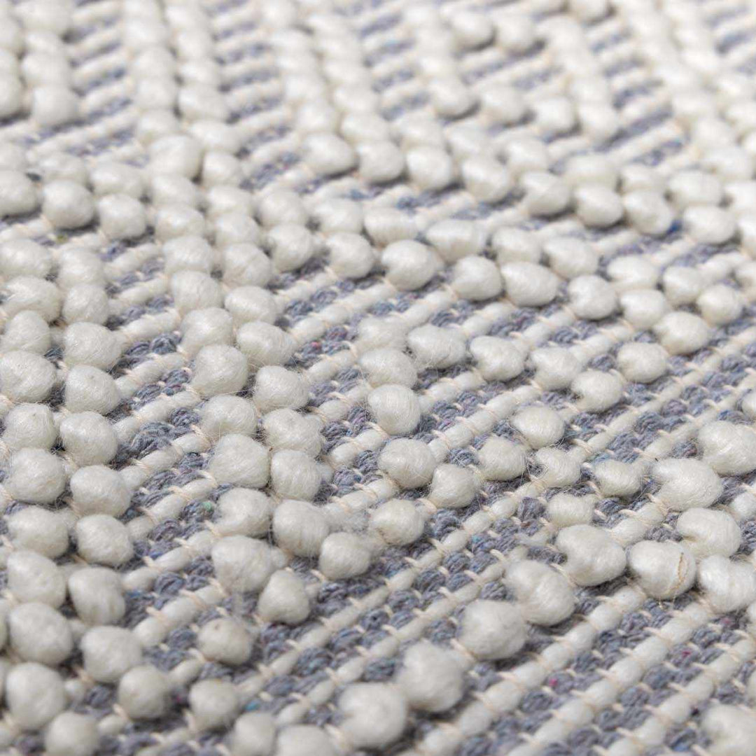 Sean Bohemian Style Ivory And Gray Hand Woven Wool Area Rug - The Rug Decor