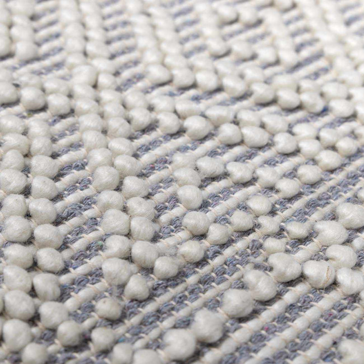Sean Bohemian Style Ivory And Gray Hand Woven Wool Area Rug - The Rug Decor