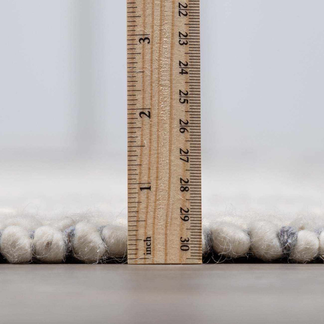 Sean Bohemian Style Ivory And Gray Hand Woven Wool Area Rug - The Rug Decor
