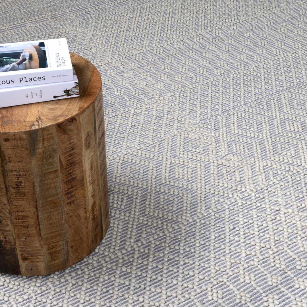 Sean Bohemian Style Ivory And Gray Hand Woven Wool Area Rug - The Rug Decor