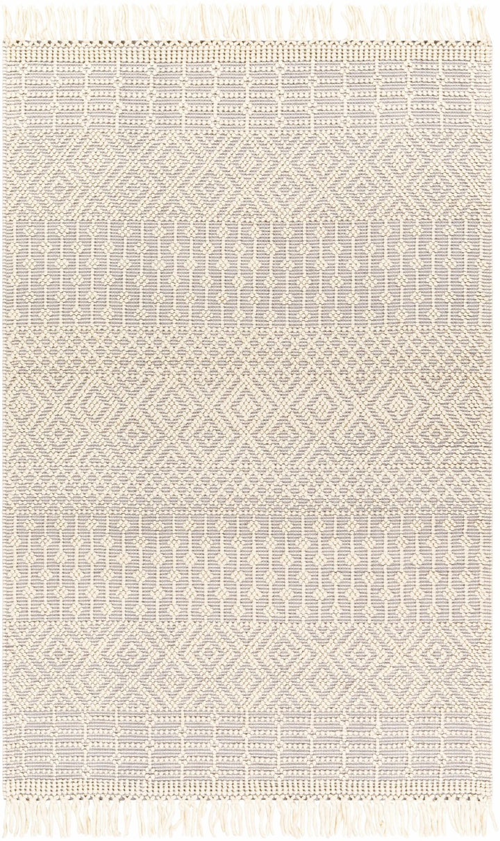 Sean Bohemian Style Ivory And Gray Hand Woven Wool Area Rug - The Rug Decor