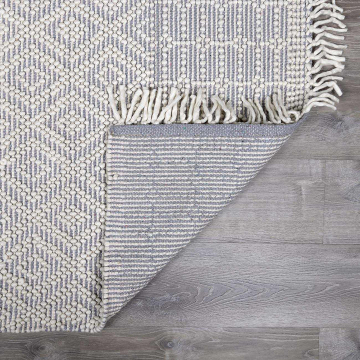 Sean Bohemian Style Ivory And Gray Hand Woven Wool Area Rug - The Rug Decor