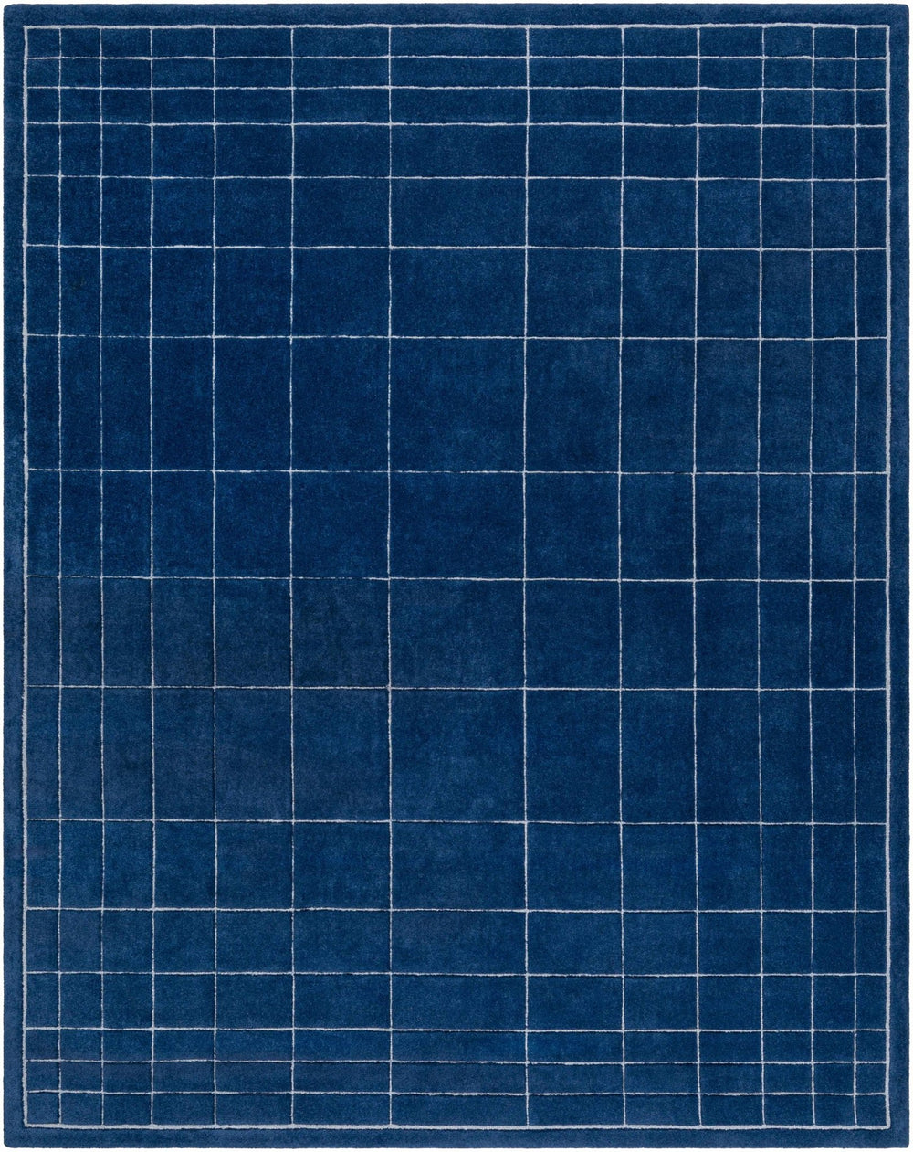 Sedna Modern Geometrical Blue Wool Area Rug - The Rug Decor