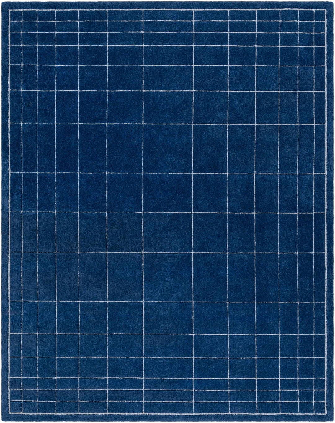 Sedna Modern Geometrical Blue Wool Area Rug - The Rug Decor