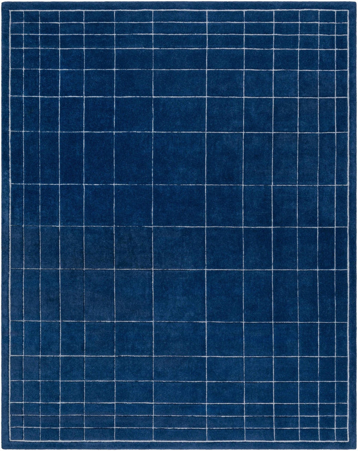 Sedna Modern Geometrical Blue Wool Area Rug - The Rug Decor
