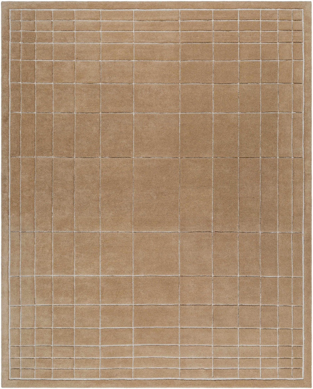 Sedna Modern Geometrical Brown Wool Rug - The Rug Decor