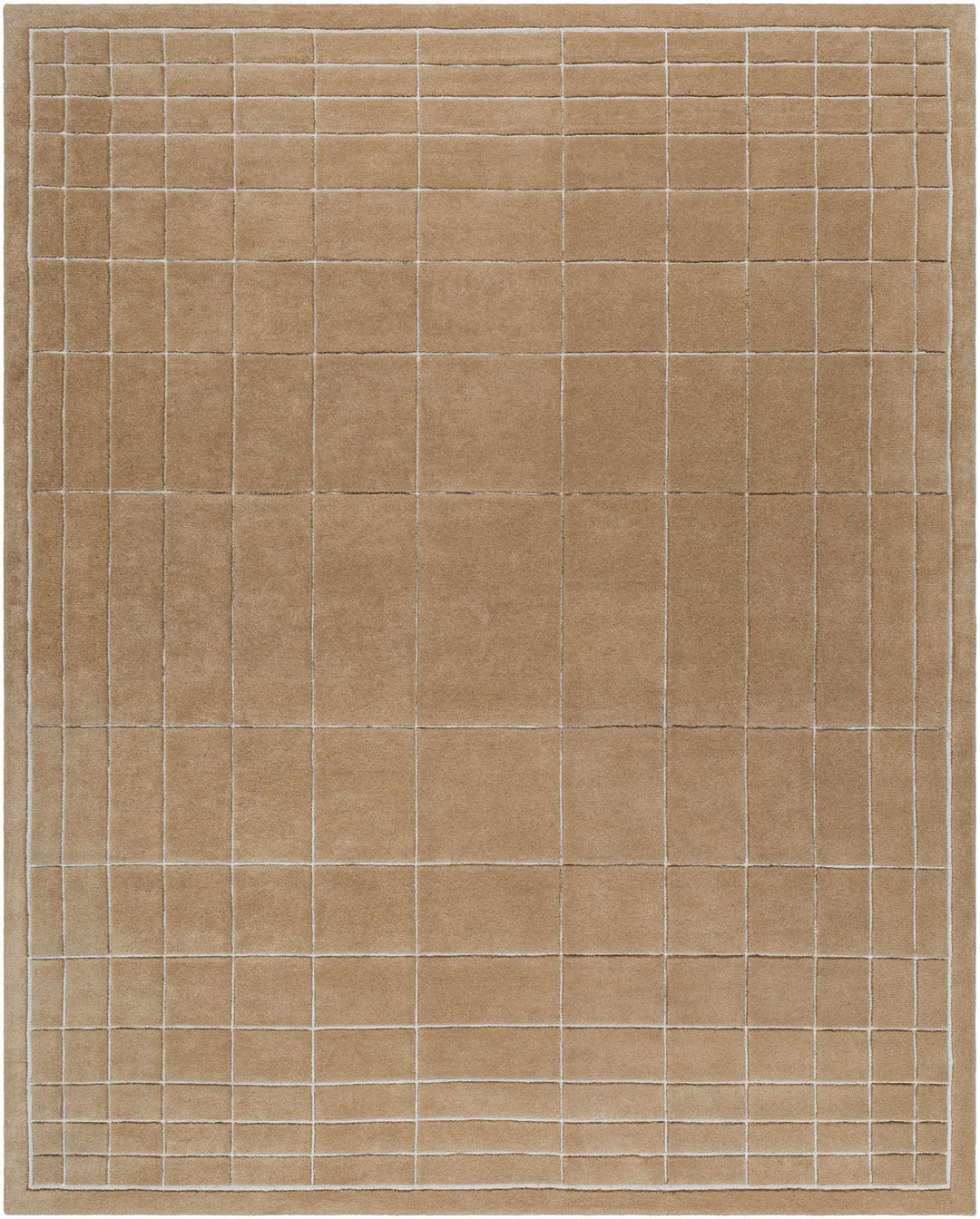 Sedna Modern Geometrical Brown Wool Rug - The Rug Decor