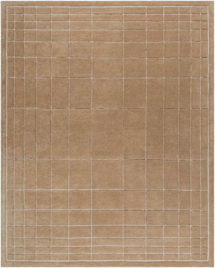 Sedna Modern Geometrical Brown Wool Rug - The Rug Decor