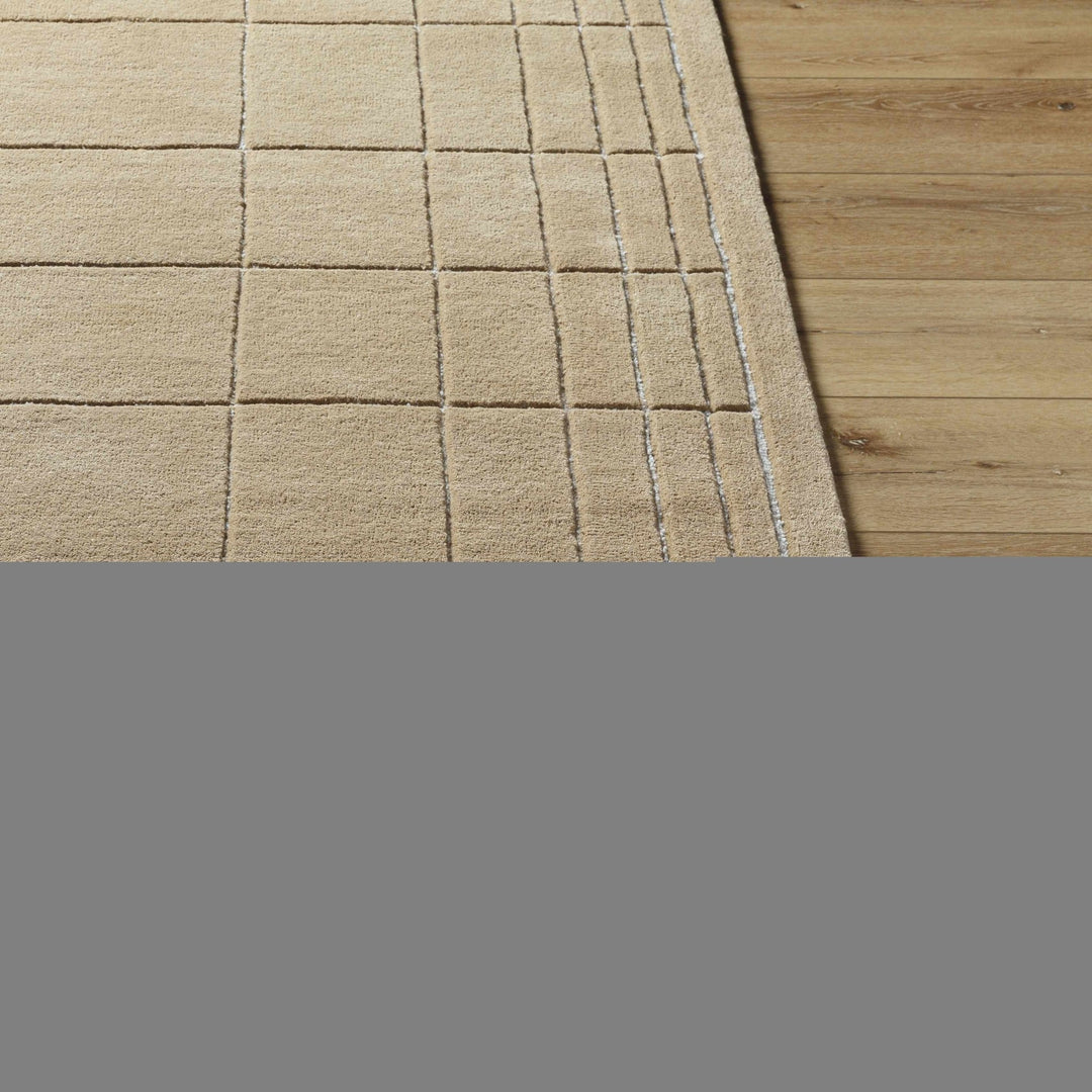 Sedna Modern Geometrical Brown Wool Rug - The Rug Decor