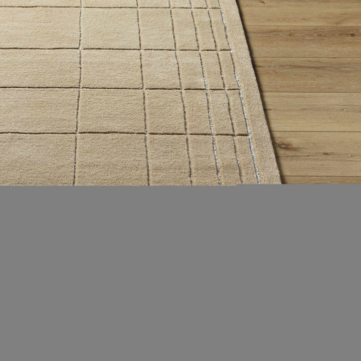 Sedna Modern Geometrical Brown Wool Rug - The Rug Decor