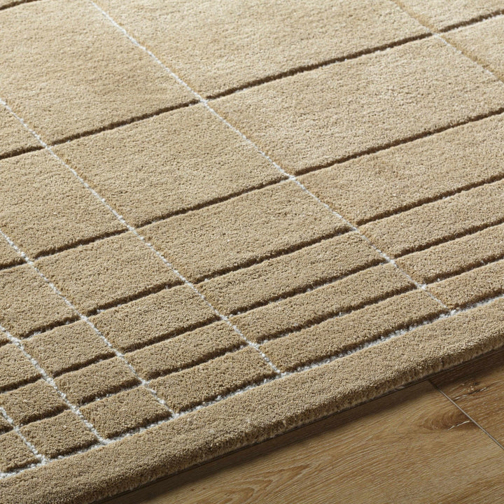 Sedna Modern Geometrical Brown Wool Rug - The Rug Decor