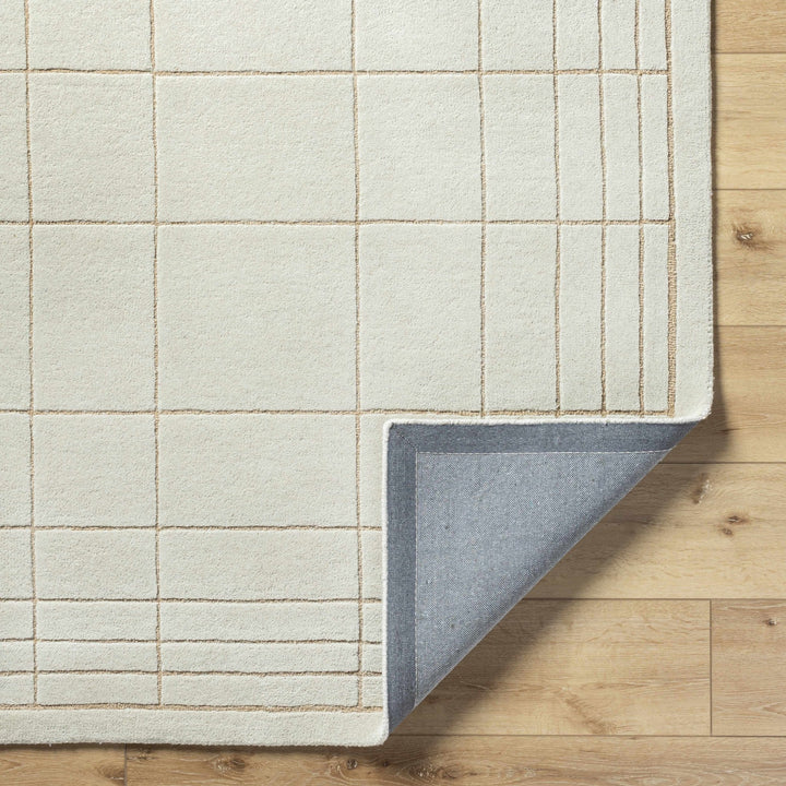 Sedna Modern Geometrical Ivory And Tan Wool Area Rug - The Rug Decor
