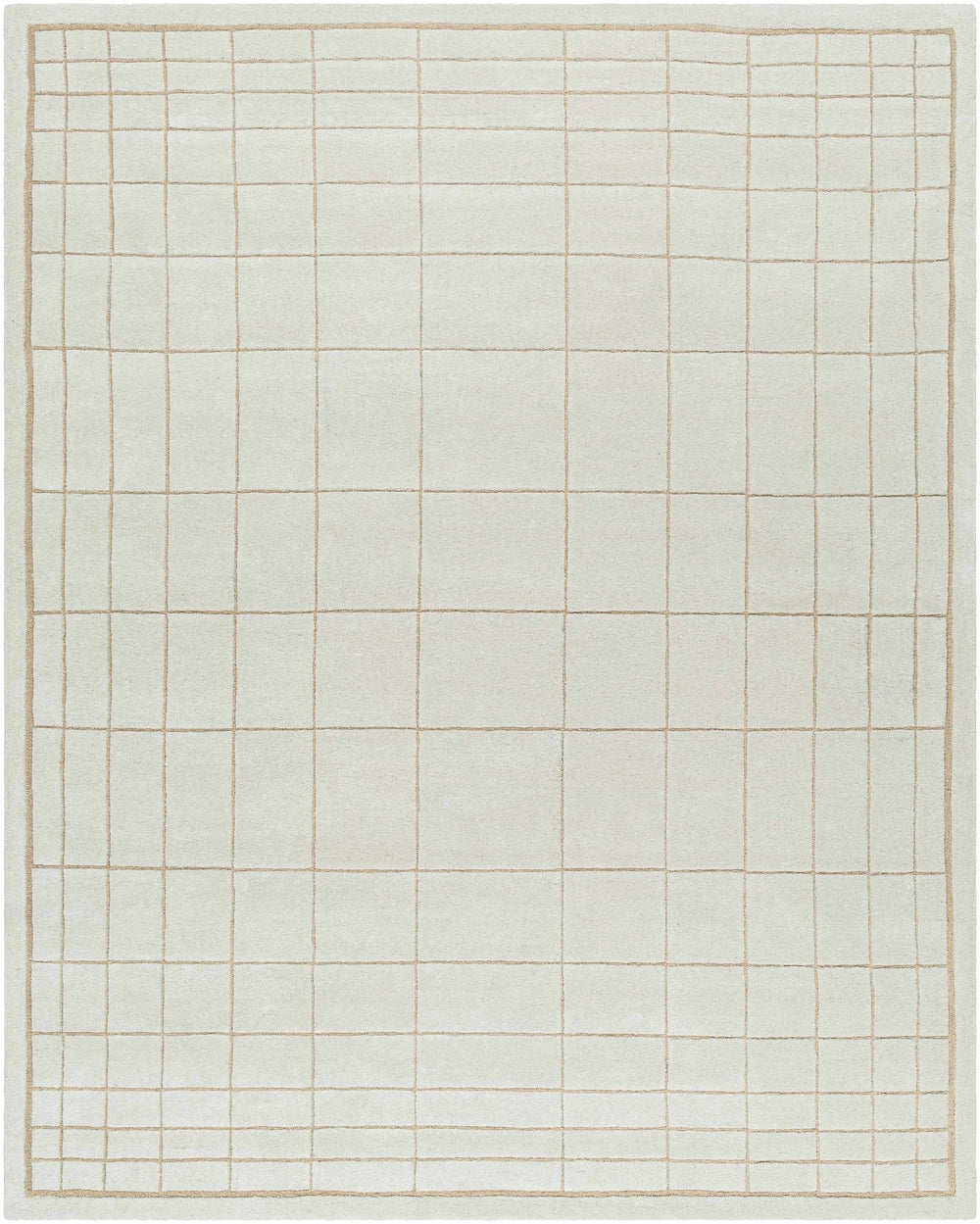 Sedna Modern Geometrical Ivory And Tan Wool Area Rug - The Rug Decor