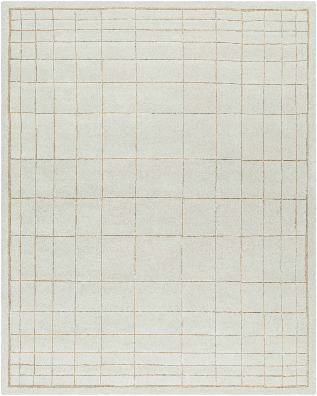 Sedna Modern Geometrical Ivory And Tan Wool Area Rug - The Rug Decor