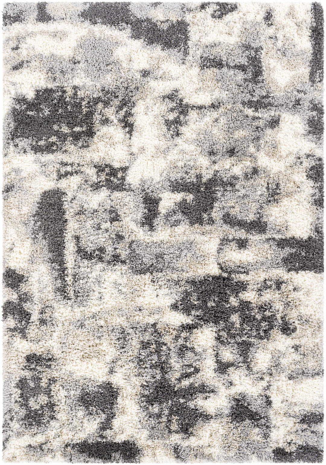 Selcuklu Modern Abstract Design Ivory And Charcoal Area Rug